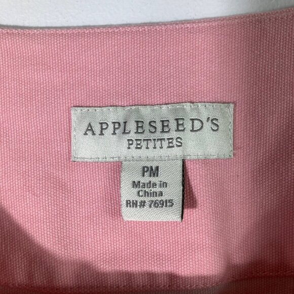 Womens Appleseeds Petites 3/4 Sleeve Button Cotton Jacket Pink Floral PM Flaw - Picture 5 of 8